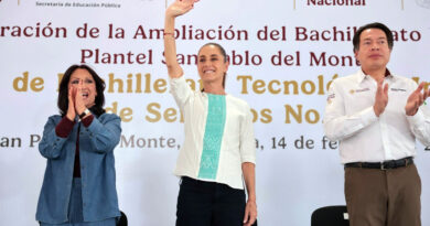 En libros de texto de la nueva escuela mexicana se incorporará a las mujeres en la historia: Presidenta Claudia Sheinbaum al inaugurar ampliación de bachillerato nacional en Tlaxcala