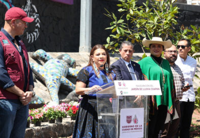 Inaugura Clara Brugada jardín de lluvia de Coapa; esta obra captará agua y mitigará inundaciones en colonias aledañas al Estadio Ciudad de México