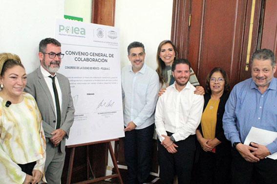 Miriam Saldaña Cháirez participa en firma de convenio del Congreso CDMX con la Organización Civil POLEA