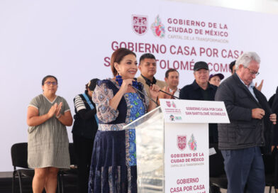 Clara Brugada presenta plan integral para San Bartolomé Xicomulco; incluirá repavimentación de más de 45 kilómetros, mejoras en agua, salud y transporte